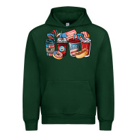 Forest Green 4th of july coffee cups Urban Hoodie - NancyCooperArtShop