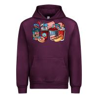 Mauve Wine 4th of july coffee cups Urban Hoodie - NancyCooperArtShop