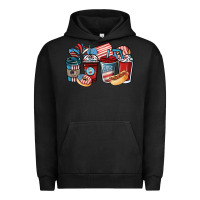 Pigment Black 4th of july coffee cups Urban Hoodie - NancyCooperArtShop