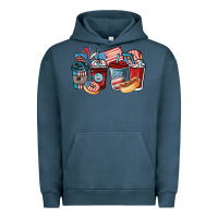 Pigment Midnight Navy 4th of july coffee cups Urban Hoodie - NancyCooperArtShop