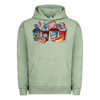 Pigment Oil Green 4th of july coffee cups Urban Hoodie - NancyCooperArtShop