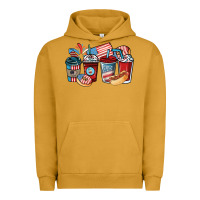 Pigment Peanut Butter 4th of july coffee cups Urban Hoodie - NancyCooperArtShop
