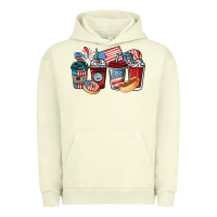Pigment Pistachio 4th of july coffee cups Urban Hoodie - NancyCooperArtShop