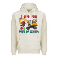 Oatmeal Heather i dig 100 days of school excavator Premium Hoodie - MaliasSmallBusiness