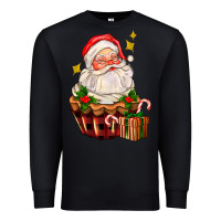Black santa claus cupcake Premium Sweatshirt - AdoDesignShop