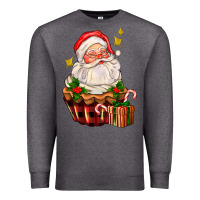 Charcoal Heather santa claus cupcake Premium Sweatshirt - AdoDesignShop