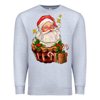 Heather Grey santa claus cupcake Premium Sweatshirt - AdoDesignShop