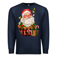 Navy santa claus cupcake Premium Sweatshirt - AdoDesignShop