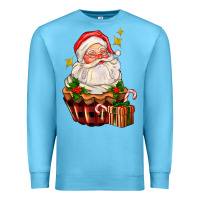Ocean Blue santa claus cupcake Premium Sweatshirt - AdoDesignShop