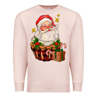 Pale Pink santa claus cupcake Premium Sweatshirt - AdoDesignShop