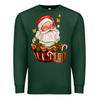 Sports Green santa claus cupcake Premium Sweatshirt - AdoDesignShop