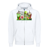 White tennis coffee cups Zipper Hoodie - Zillion Design Studio