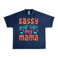 Navy sassy just like my mama Urban Heavy Tee - MaliasSmallBusiness