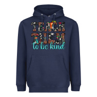 Navy teach them to be kind Heavyweight Hoodie - JahusDesignShop
