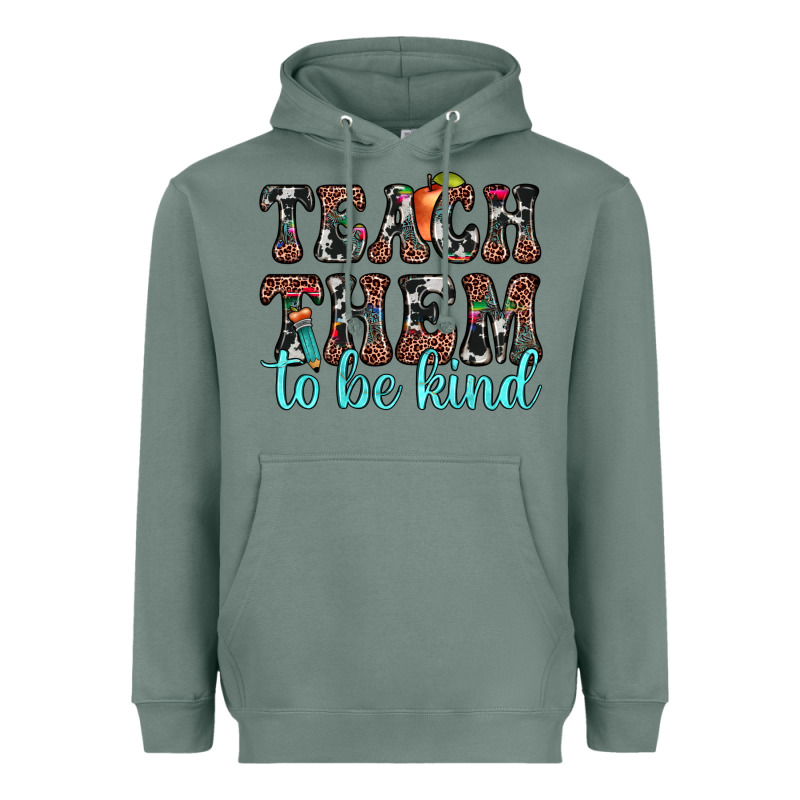 Teach Them To Be Kind Heavyweight Hoodie by JahusDesignShop | Teevron