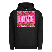 Pigment Black love valentines day Urban Hoodie - NancyCooperArtShop