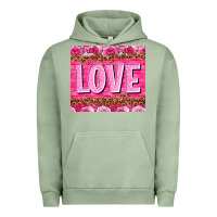 Pigment Oil Green love valentines day Urban Hoodie - NancyCooperArtShop