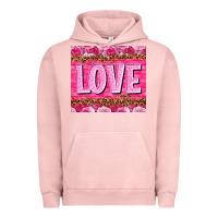 Pigment Salmon love valentines day Urban Hoodie - NancyCooperArtShop