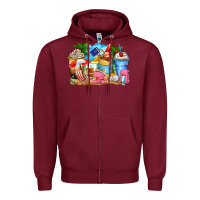 Burgundy travel coffee cups Zipper Hoodie - Zillion Design Studio