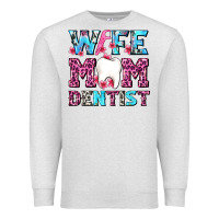Oatmeal Heather Wife Mom Dentist With Tooth And Floss Premium Sweatshirt - AdoDesignShop