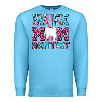 Ocean Blue Wife Mom Dentist With Tooth And Floss Premium Sweatshirt - AdoDesignShop