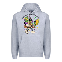 Heather Grey out here lookin like a snack king cake mardi gras Premium Hoodie - MaliasSmallBusiness