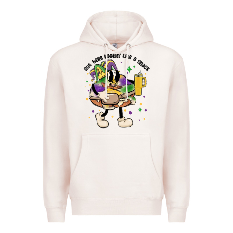 Out Here Lookin Like A Snack King Cake Mardi Gras Premium Hoodie by MaliasSmallBusiness | Teevron