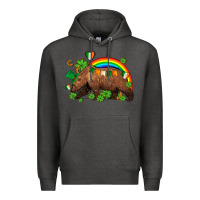 Charcoal Heather st patricks bear ado Premium Hoodie - AdoDesignShop
