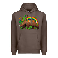 Coffee st patricks bear ado Premium Hoodie - AdoDesignShop