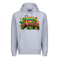 Heather Grey st patricks bear ado Premium Hoodie - AdoDesignShop