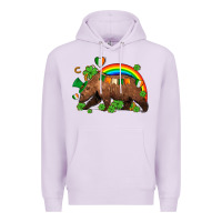 Lilac st patricks bear ado Premium Hoodie - AdoDesignShop