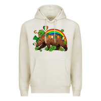 Oatmeal Heather st patricks bear ado Premium Hoodie - AdoDesignShop