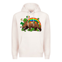 Pale Pink st patricks bear ado Premium Hoodie - AdoDesignShop