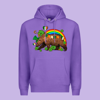 St Patricks Bear Ado Premium Hoodie Designed By Adodesignshop