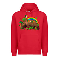 Red st patricks bear ado Premium Hoodie - AdoDesignShop