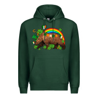 Sports Green st patricks bear ado Premium Hoodie - AdoDesignShop