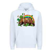 White st patricks bear ado Premium Hoodie - AdoDesignShop