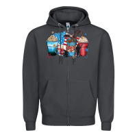 Smoke usa coffee cups Zipper Hoodie - Zillion Design Studio