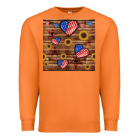 Carrot 4th of july hearts seamless pattern Premium Sweatshirt - BundleAndBundleShop