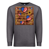 Charcoal Heather 4th of july hearts seamless pattern Premium Sweatshirt - BundleAndBundleShop