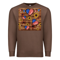 Chestnut 4th of july hearts seamless pattern Premium Sweatshirt - BundleAndBundleShop
