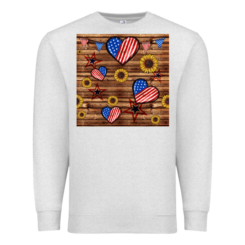 4th Of July Hearts Seamless Pattern Premium Sweatshirt by BundleAndBundleShop | Teevron