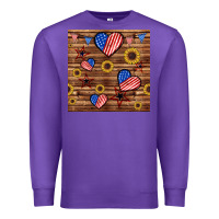 Purple 4th of july hearts seamless pattern Premium Sweatshirt - BundleAndBundleShop