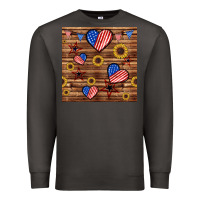 Smoke 4th of july hearts seamless pattern Premium Sweatshirt - BundleAndBundleShop