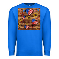 True Royal 4th of july hearts seamless pattern Premium Sweatshirt - BundleAndBundleShop