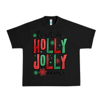 Black somebodys holly jolly mama Urban Heavy Tee - MaliasSmallBusiness