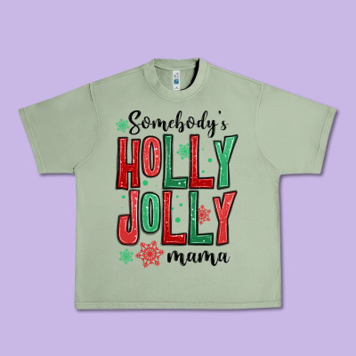 Urban Heavy Tee somebodys holly jolly mama