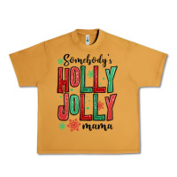 Peanut Butter somebodys holly jolly mama Urban Heavy Tee - MaliasSmallBusiness