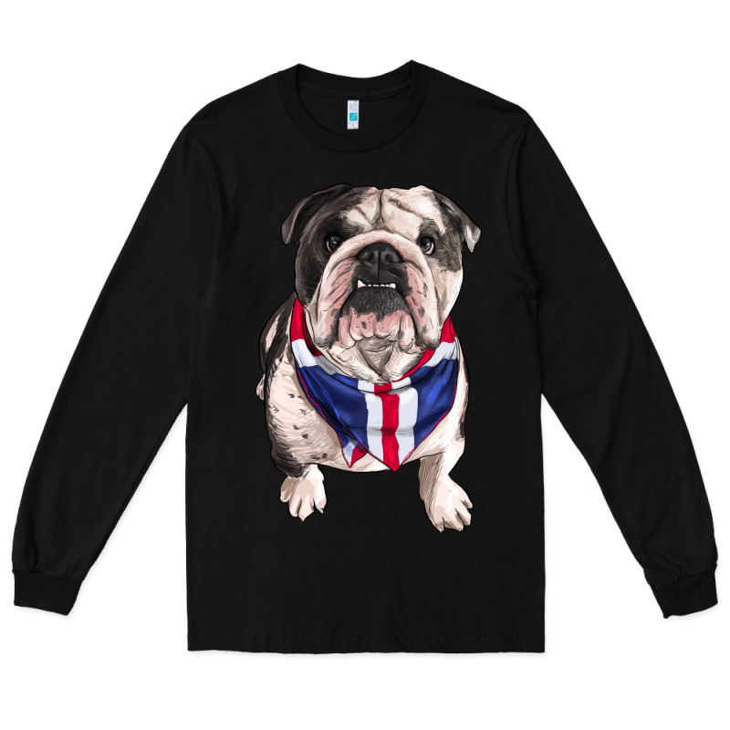 English Bulldog Long Sleeve Tee by RanaPortraitStore | Teevron