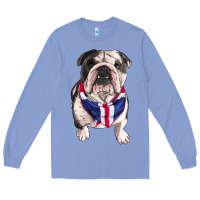Colony Blue english bulldog Long Sleeve Tee - RanaPortraitStore